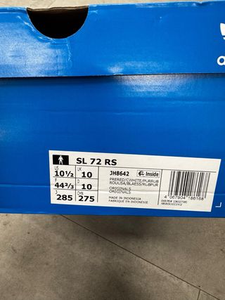 Adidas SL72 Talla 44 2/3 Rojas Blancas Nuevas