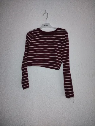 Camiseta Lefties Rayas XS Roja Granate Blanca