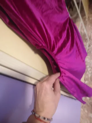 Vestido Terciopelo Rosa Magenta Talla M