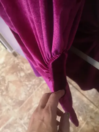 Vestido Terciopelo Rosa Magenta Talla M