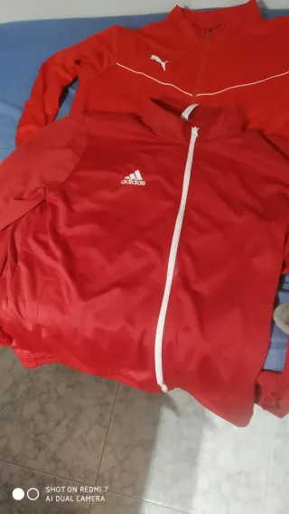2x1 Chaquetas Adidas y Puma Rojas