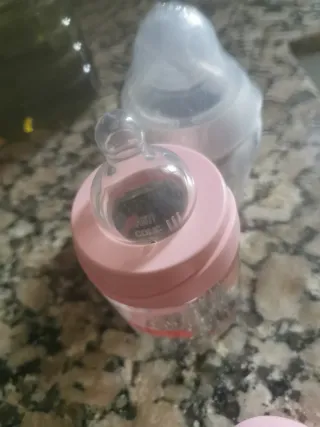 Biberón rosa con osito nuevo