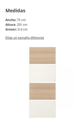 Paneles puerta corredera MEHAMN IKEA 75x201