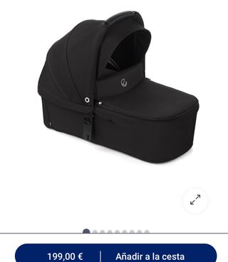 Capazo Jané negro, modelo Muum