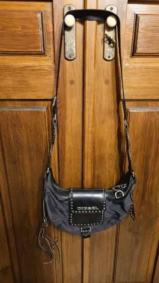 Bolso Diesel piel y lona