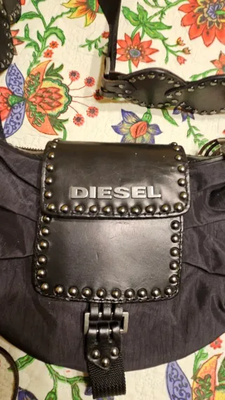 Bolso Diesel piel y lona