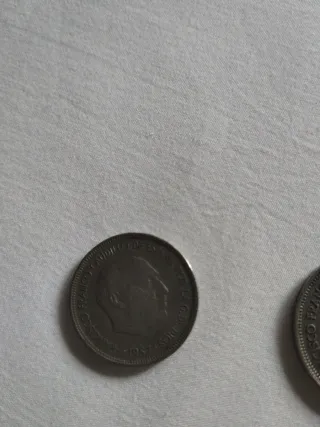 Monedas Franco 1957 (5, 25, 50 Pesetas)