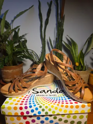 Sandalias Oh My Sandals Cuero Marrón Talla 38