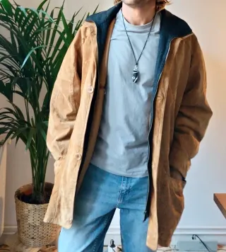 Chaqueta Vintage Suede Marrón