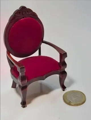 Sillón estilo Vitoriano en miniatura. S XIX