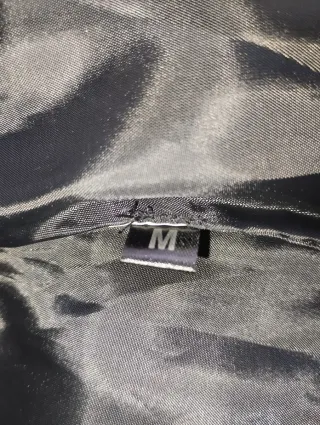 Chaqueta biker cuero sintético negra M estilo stre