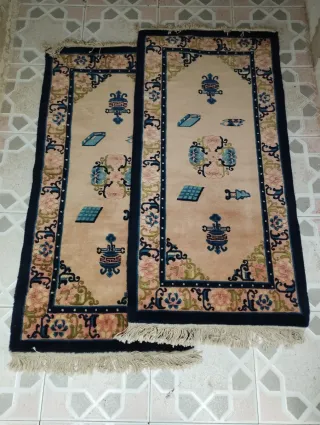 2 Tappeti Vintage Cinesi per Camera da Letto