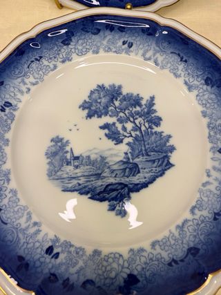 Piatti piani Rosenthal Chippendale Blu e Oro
