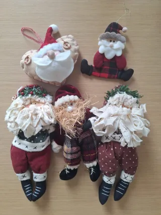 Lote 4 figuras Papá Noel Navidad
