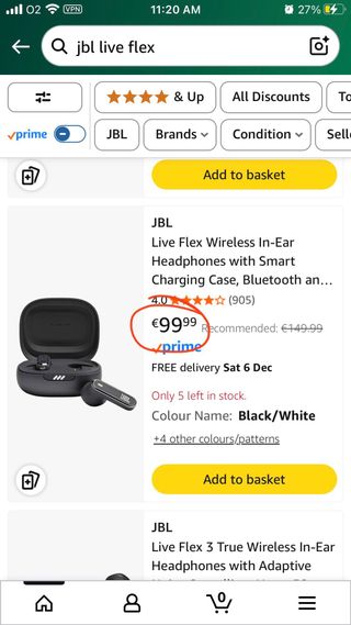 Audífonos JBL Live Flex Azul