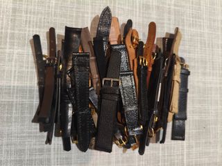 33 correas de reloj (negro, marrón)
