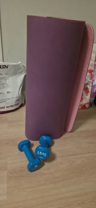 Esterilla Yoga y Mancuernas 1.5kg