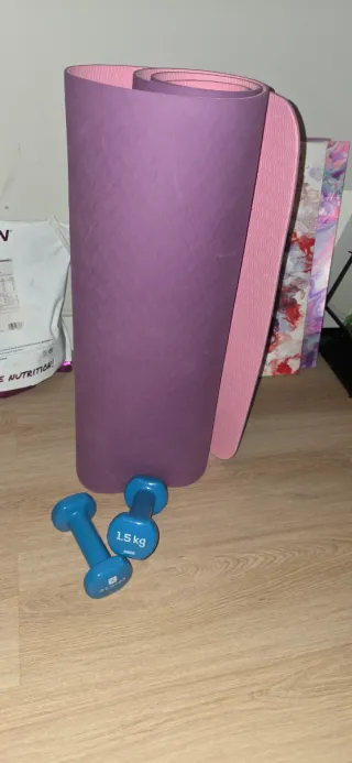 Esterilla Yoga y Mancuernas 1.5kg