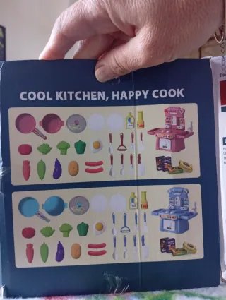 Cocinita de mesa rosa 40 piezas