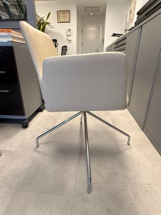 Sillón Inclass Altea Piel Giratorio Beige