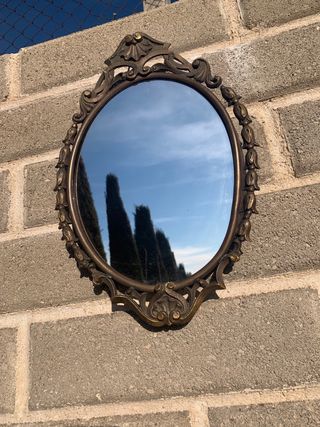 Specchio antico bronzo decorato