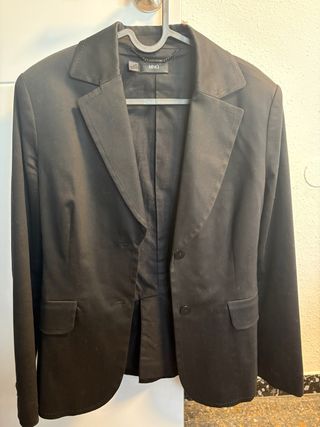 Chaqueta americana Mango negra