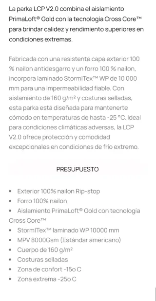 Chaqueta Pentagon LCP V2.0 Primaloft Gold