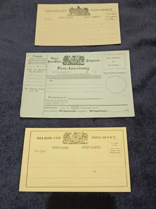 Heligoland Royal Post Office Lotto 3 Rarità Postal