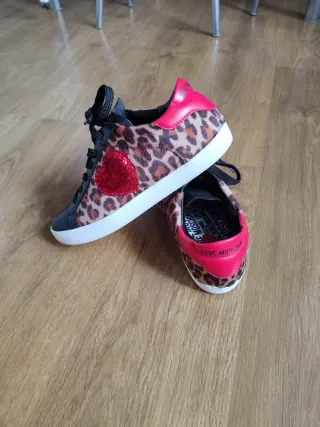 Zapatillas Love Moschino Animal Print Corazón