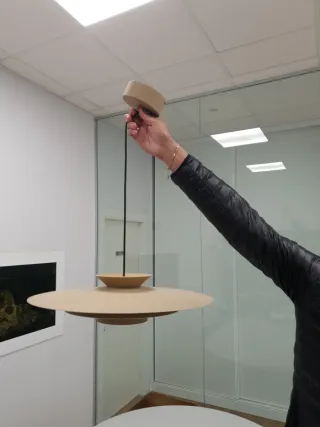 Lámpara Colgante Diseño Beige Transparente