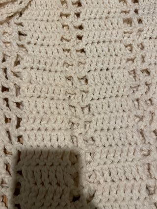 Sciarpa fatta a mano color panna