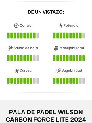 Pala de pádel Wilson Carbon Force Lite