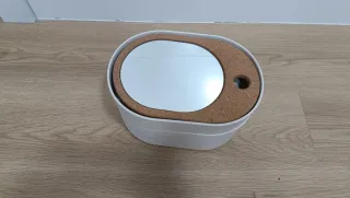 Neceser maquillaje con espejo y compartimento