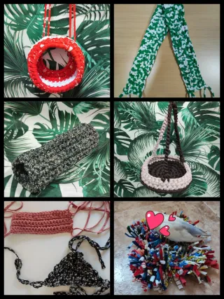 Juguetes para pájaros o roedores