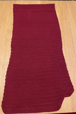 Sciarpa fatta a mano bordeaux