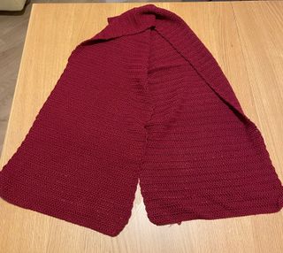 Sciarpa fatta a mano bordeaux