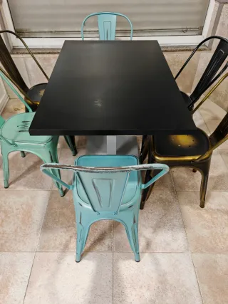 Mesa y  Sillas Hostelería vintage