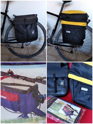 2 x Alforjas y Bolsa Manillar Bici NUEVAS