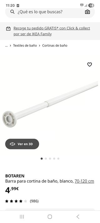 Cortina de baño ikea