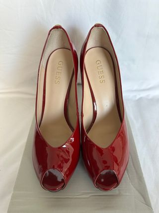 Zapatos Guess Rojo Talla 38 Piel