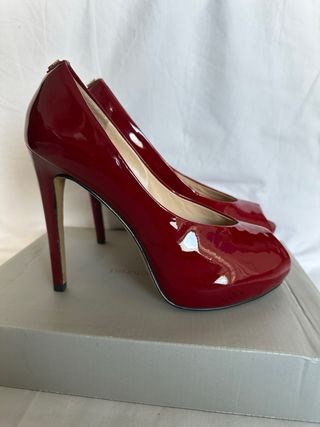 Zapatos Guess Rojo Talla 38 Piel