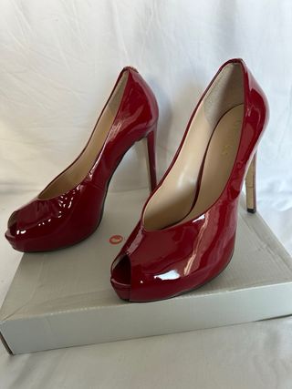 Zapatos Guess Rojo Talla 38 Piel