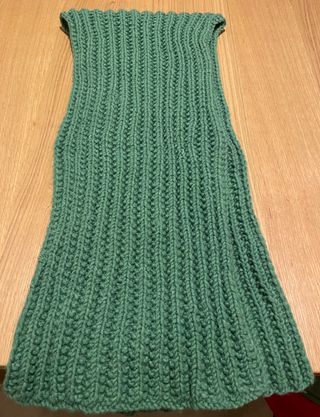 Sciarpa fatta a mano verde