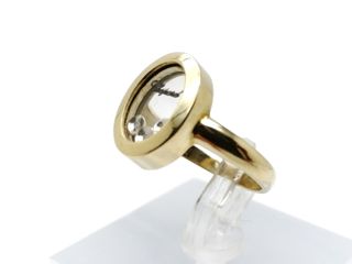 Anillo de Oro tipo CHOPARD 14 Kt. 3.5 gr. 2da mano
