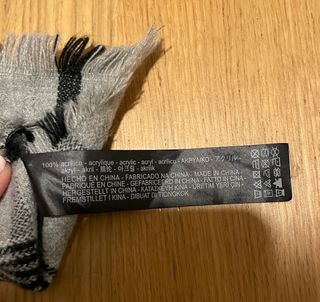 Sciarpa Zara donna grigia acrilico