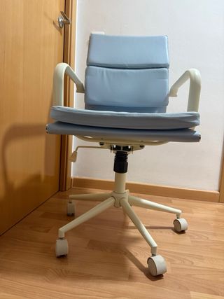 Silla de oficina Sklum azul y blanco