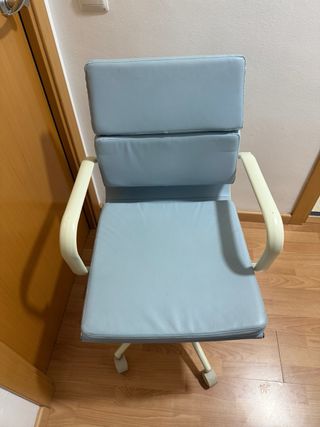 Silla de oficina Sklum azul y blanco