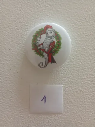 Chapa Jack Skeleton Navideño 32mm