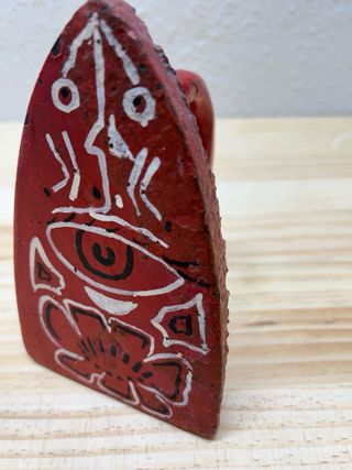 Sujetalibros plancha antigua roja