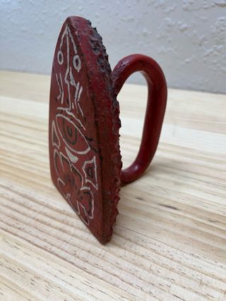 Sujetalibros plancha antigua roja